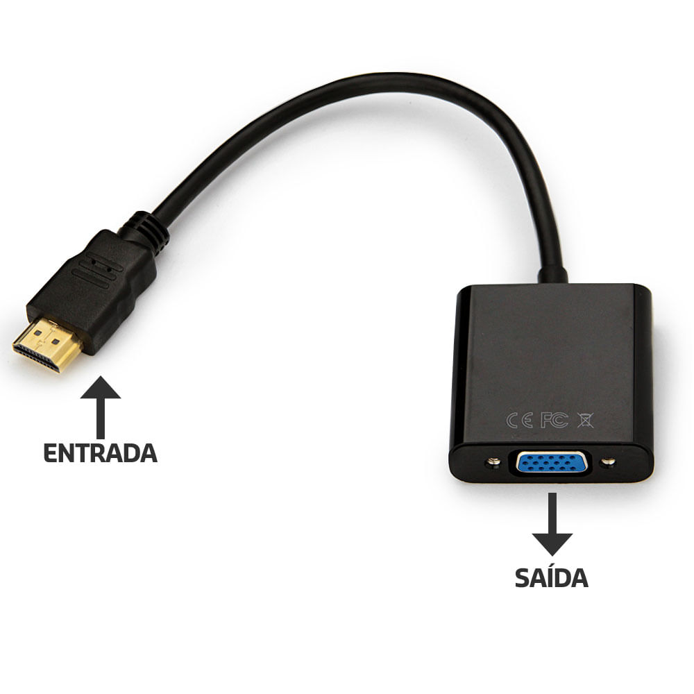Cabo Conversor HDMI para VGA 1080p Full HD - Cirilo Cabos