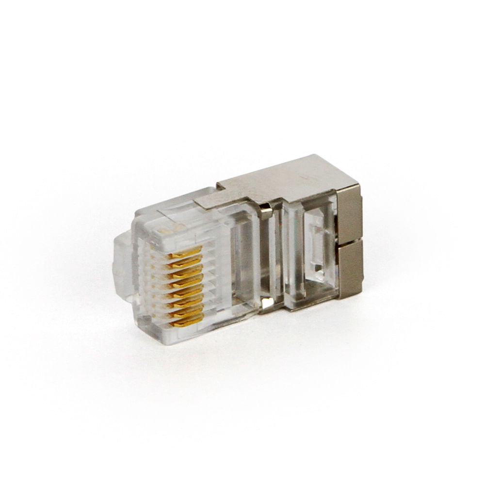 Conector RJ45 Blindado Cat5e 8vias - Cirilo Cabos
