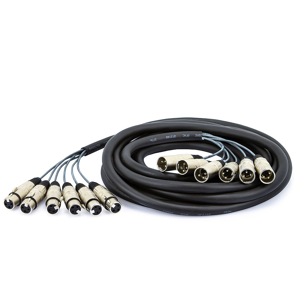 Multicabos com Conectores XLR 6 Vias - Cirilo Cabos - Cirilo Cabos
