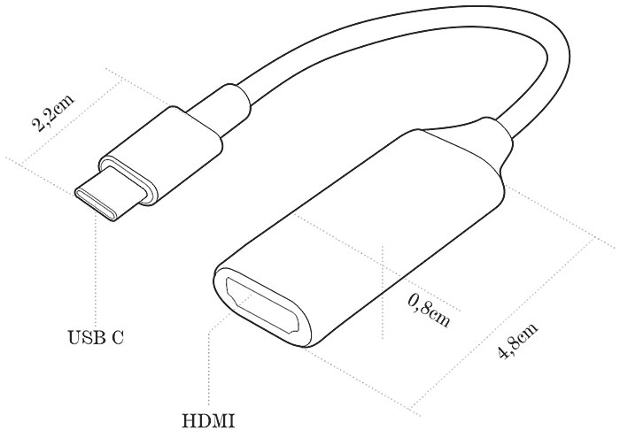 Adaptador USB Tipo C para HDMI 4k