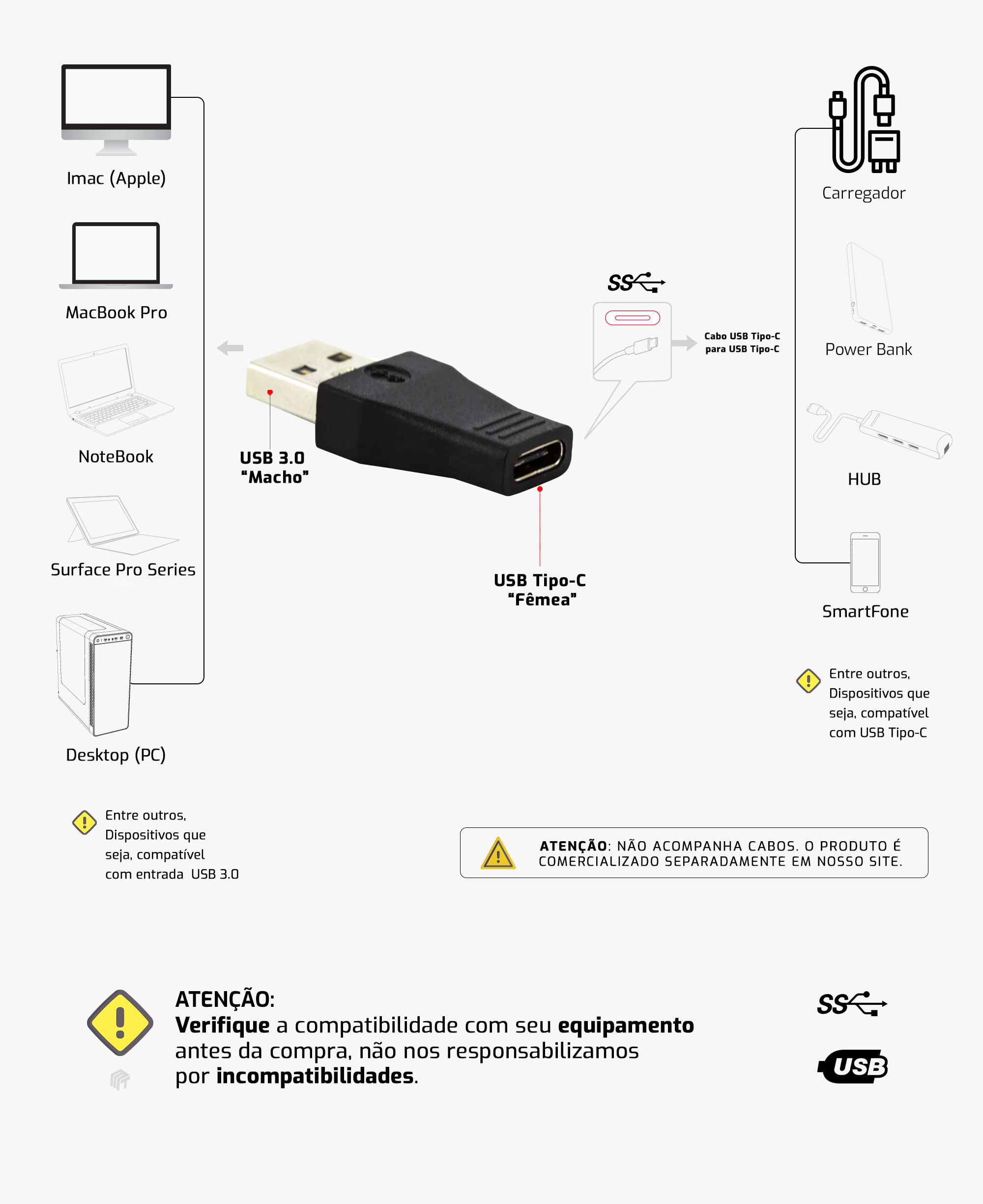 ADAPTADOR USB-C PARA USB