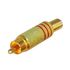 Plug-RCA-Macho-6mm-Dourado-Vermelho